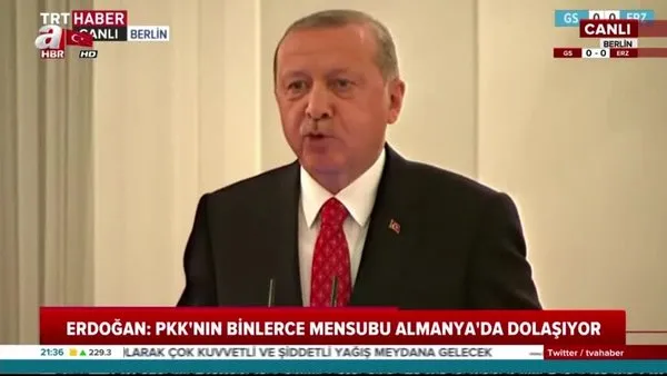 Başkan Erdoğan Almanya'da konuştu