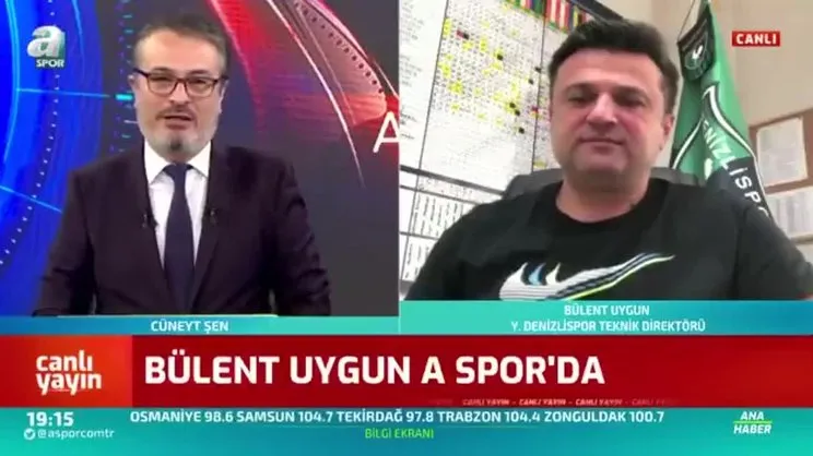 Denizlispor Teknik Direktörü Bülent Uygun A Spor'a konuştu!