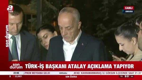 SON DAKİKA | Asgari ücret için zam mesaisi: Türk-İş Genel Başkanı Atalay'dan ilk açıklama! | Video
