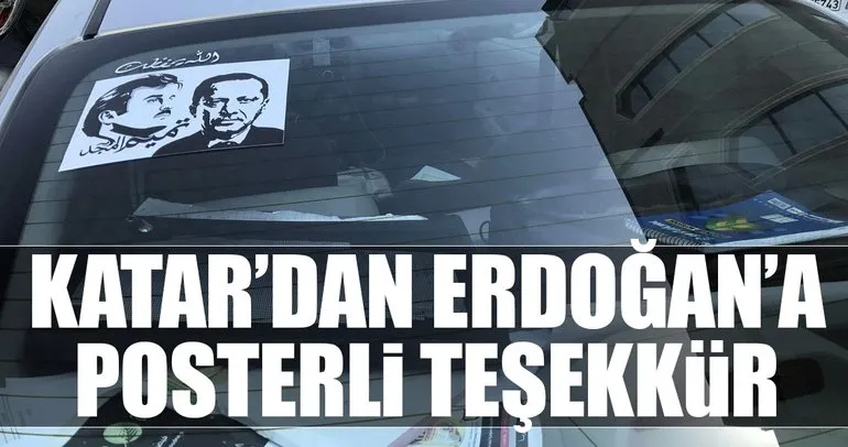 Katar’dan Erdoğan’a posterli teşekkür