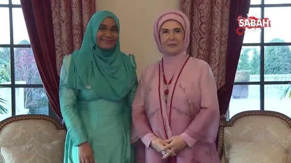 Emine Erdoğan, Maldivler Cumhurbaşkanı Muizzu'nun eşi Sajidha Mohamed ile görüştü