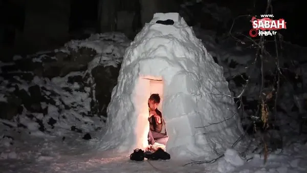 Erzurum'da iki kafadar, eskimo evi yaptılar