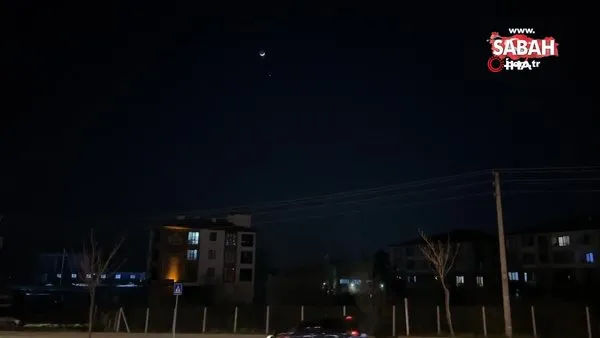 Gökyüzündeki parıltı vatandaşları meraklandırdı | Video