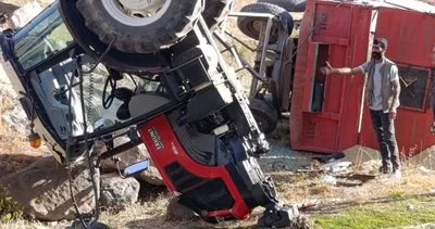 Su içmeye inen sürücünün traktörü dereye yuvarlandı #agri