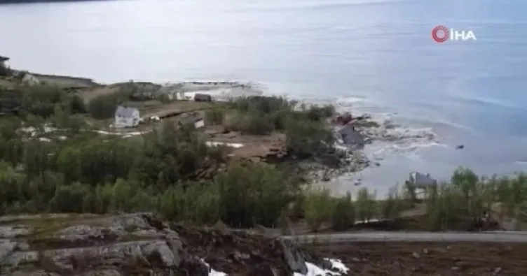 Norveç’te toprak kayması sırasında 8 ev sürüklenerek suya gömüldü