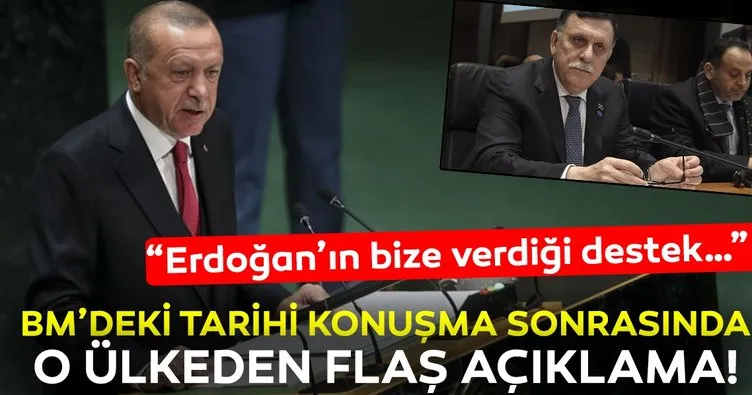 Erdoğan'ın BM'deki tarihi konuşması sonrasında Libya'dan flaş açıklama