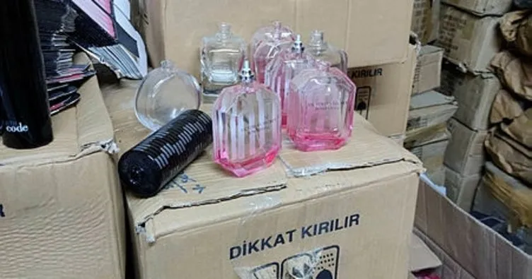 İstanbul’da ele geçirilen sahte parfümler sergilendi
