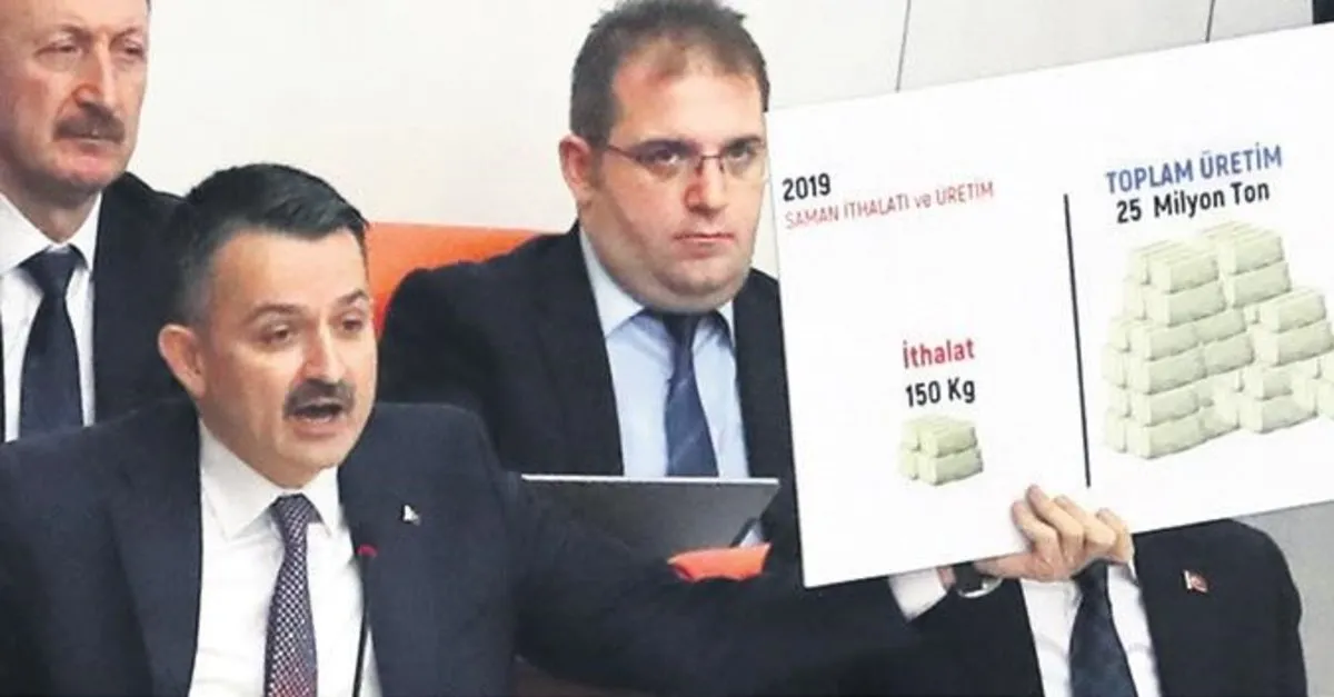 bu yil 150 kilogram saman ithal ettik