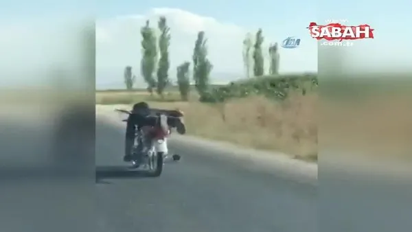 Nevşehir - Niğde yolunda yatarak kullandığı motosikletle ölüme böyle meydan okudu