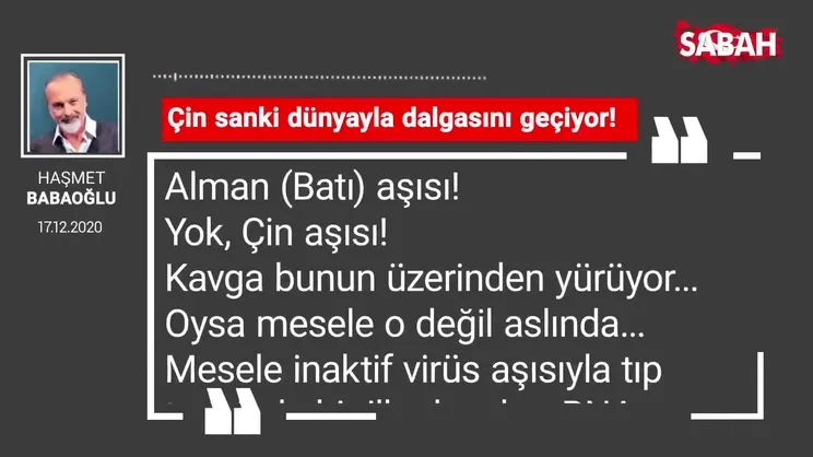 Haşmet Babaoğlu | Çin sanki dünyayla dalgasını geçiyor!