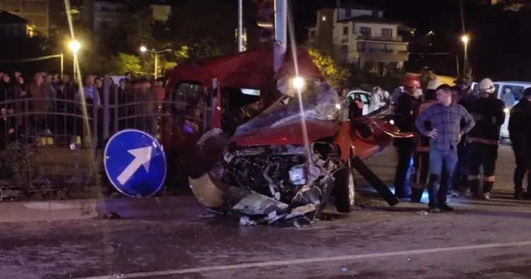 Trabzon’da korkunç kaza: 1 ölü, 1 yaralı