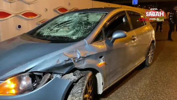 Yolun karşısına geçmek isterken araç çarptı, hastanede kurtarılamadı | Video
