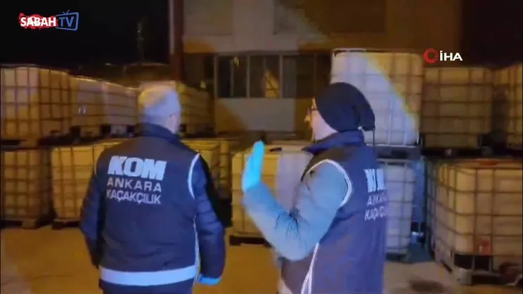 Ankara’da 12 milyon lira değerinde kaçak karışımlı akaryakıt ele geçirildi | Video