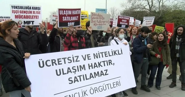 İstanbul’da üniversite öğrencileri ulaşım zammına tepki gösterdi
