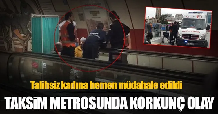 Taksim metrosunda korkunç olay