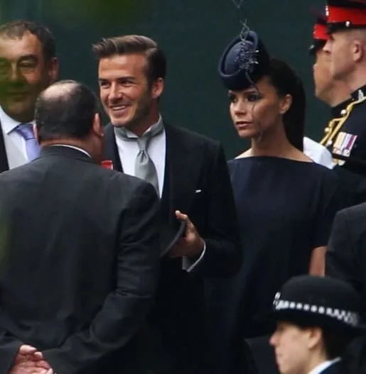 Beckham çifti Kraliyet Düğününde