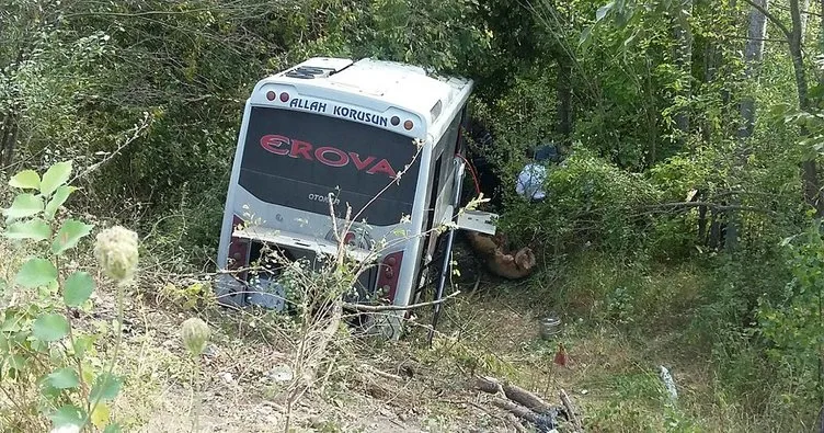 Amasya’da midibüs şarampole devrildi: 26 yaralı!