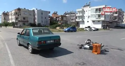 Manavgat’ta otomobil ile motosiklet çarpıştı: 2 yaralı | Video