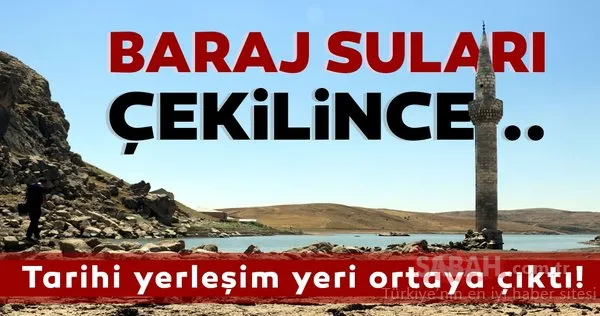 Baraj suları çekilince... Tarihi köy ortaya çıktı!