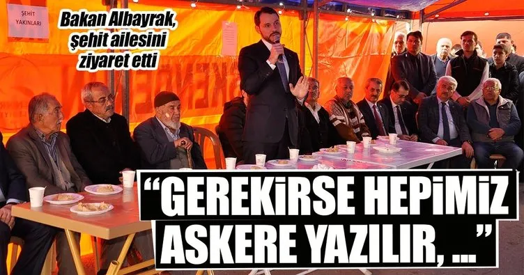 Bakan Albayrak, şehit Selim Vurdal’ın ailesini ziyaret etti
