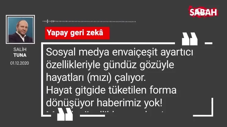 Salih Tuna 'Yapay geri zekâ'