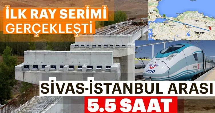 Ankara- Sivas YHT projesinin ilk ray serimi gerçekleştirildi