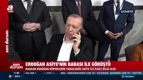 Başkan Erdoğan pitbull'ların saldırdığı 4 yaşındaki Asiye'nin babası ile telefonda görüştü | Video