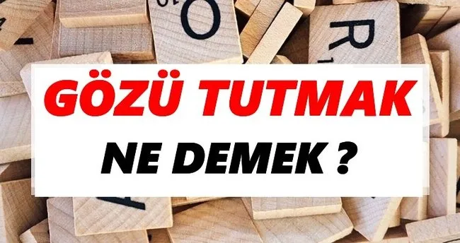 Gözü tutmak Ne Demek? TDK’ya Göre Gözü tutmak Sözlük Anlamı Nedir?