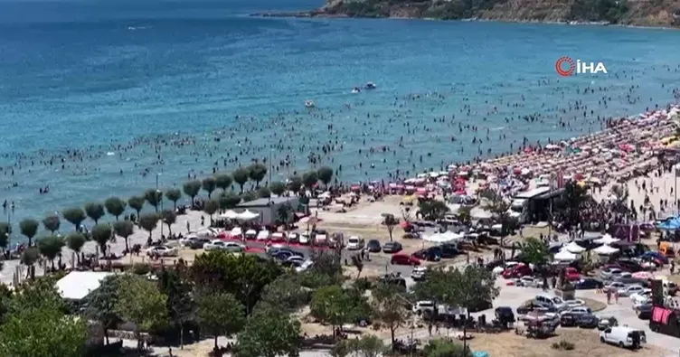 Silivri halk plajı doldu taştı