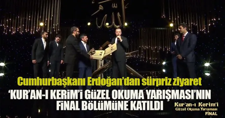 Cumhurbaşkanı Erdoğan Kur’an-ı Kerim’i Güzel Okuma Yarışması finaline katıldı