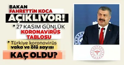Son dakika: 27 Kasım koronavirüs tablosu ile Türkiye’de corona virüsü vaka ve ölü sayısı kaç oldu? İşte vaka sayısı son durum!