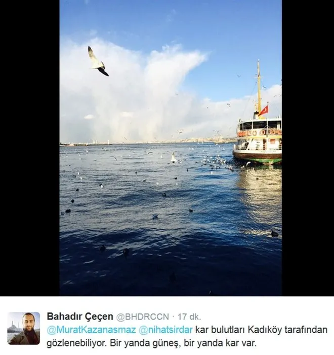 İstanbul’da hem kar hem güneş