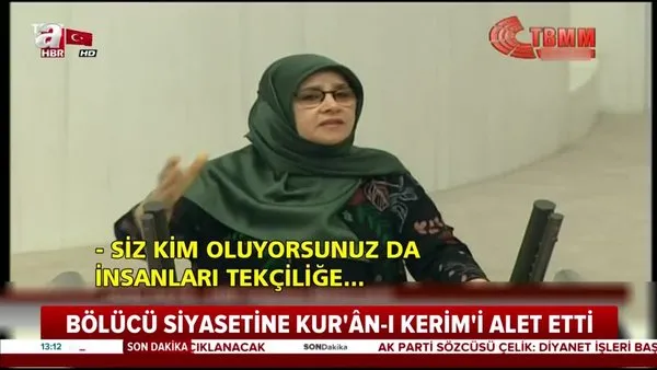 Bölücü amaçlarına dini ve Kur'an-ı Kerim'i alet eden HDP'li vekile tepki