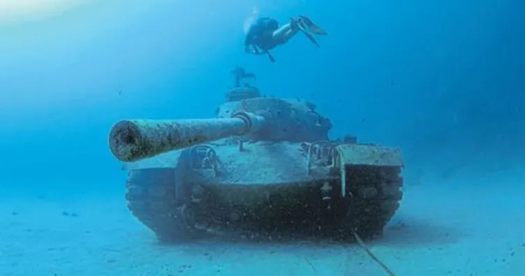 Dalışta yeni moda emekli tank batığı