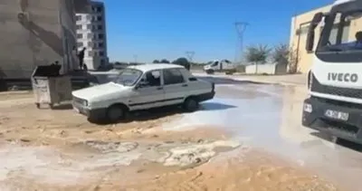 Suruç Sarayaltı Mahallesi’nde su şebekesi patladı, mahalle sular altında kaldı #sanliurfa
