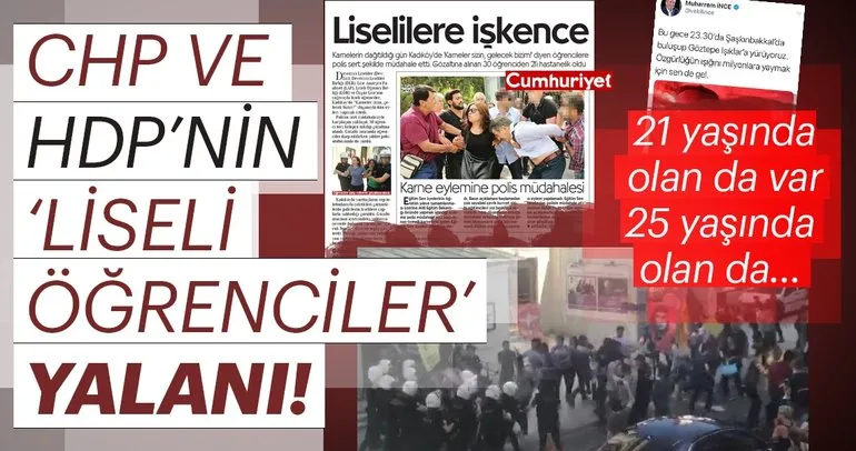 CHP ve HDP’nin “Liseli öğrenciler” yalanı