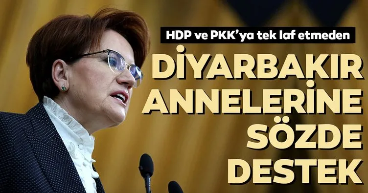 Meral Akşener’den HDP ve PKK’ya tek laf etmeden Diyarbakır annelerine sözde destek