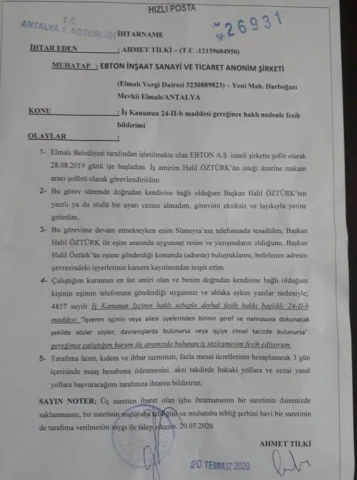 Son dakika haberi: Elmalı Belediye Başkanı Halil Öztürk'ün yasak aşk skandalı! WhatsApp mesajları ortaya çıktı