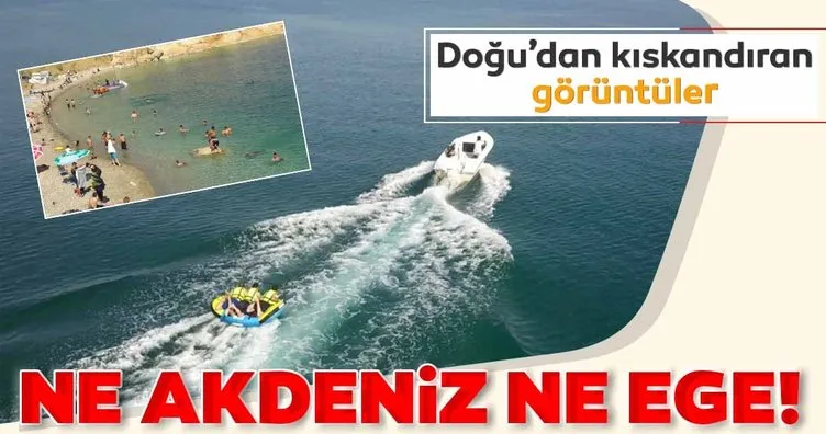 Ne Akdeniz ne de Ege! Görüntüler Van Gölü sahillerinden