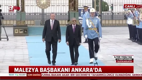 Cumhurbaşkanı Erdoğan, Malezya Başbakanı'nı resmi törenle karşıladı