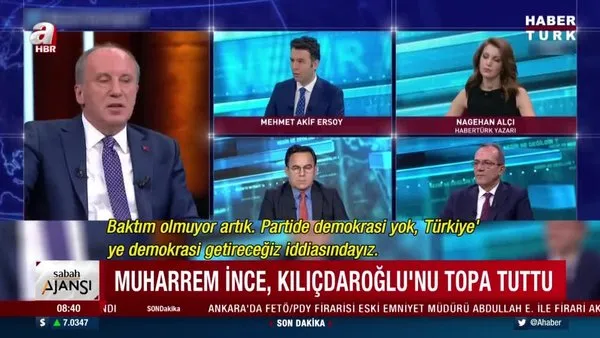 Muharrem İnce'den canlı yayında CHP Genel Başkanı Kemal Kılıçdaroğlu'na demokrasi dersi | Video