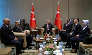 Başkan Erdoğan, Cezayir Ulusal Halk Meclisi Başkanı Süleyman Şinnin’i kabul etti