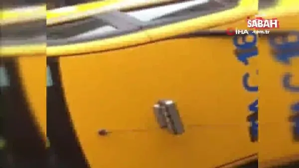 Şişli’de takla atan taksi metrelerce sürüklendi | Video