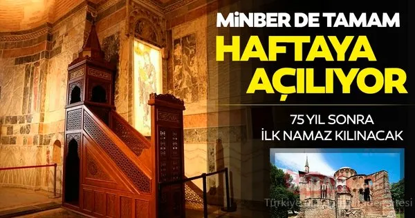 Kariye Camii'nde son hazırlıklar... Haftaya açılıyor