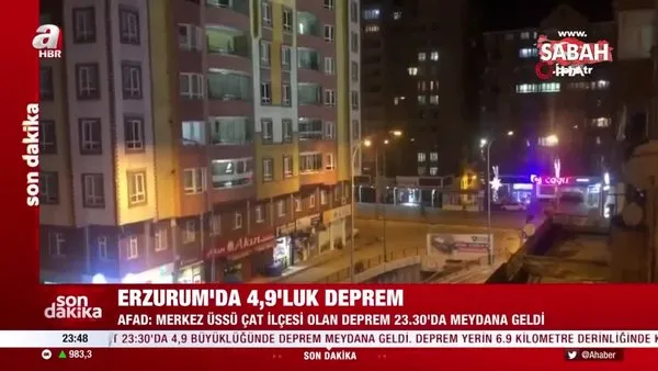 AFAD duyurdu: Erzurum'da 4.9 büyüklüğünde deprem