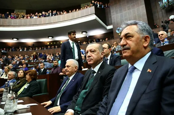 Cumhurbaşkanı Erdoğan'ın katıldığı Ak Parti grup toplantısından kareler