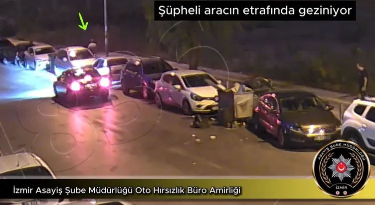 İzmir’de inanılmaz olay: Çay kaşığı ile otomobil çaldı!