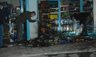 Arnavutköy’de markete el yapımı patlayıcı atıldı