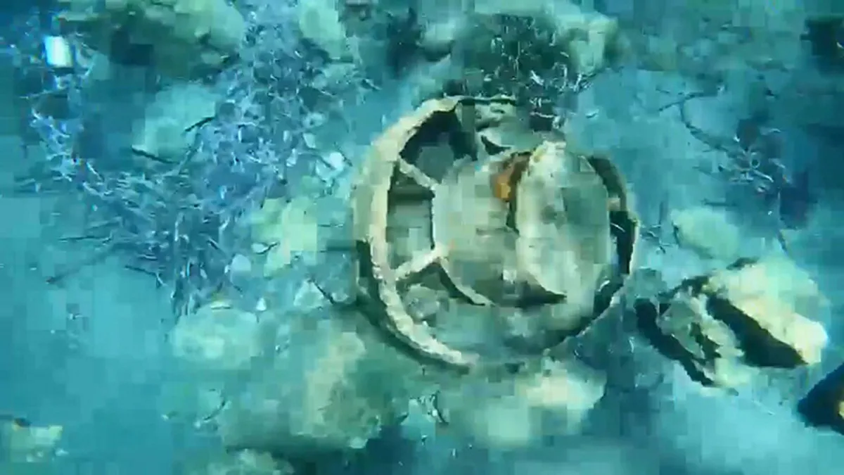 Denizin dibindeki mayın imha edildi! Denizin dibindeki mayın imha edildi!