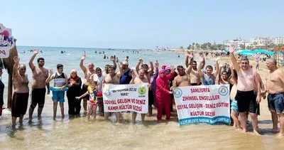 Şanlıurfalı engellilerin deniz keyfi #mersin
